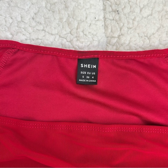 SHEIN Red Crop Top with Mesh - Picture 6 of 12